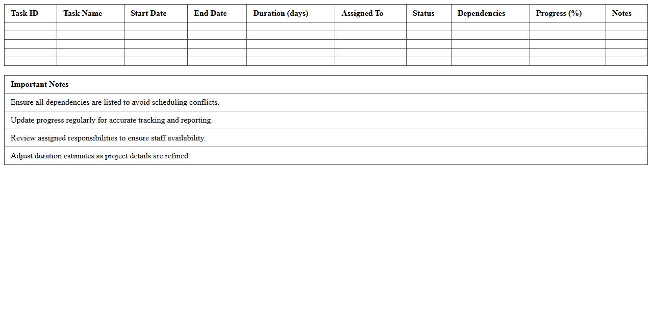 Civil Engineering Project Gantt Chart Excel Template