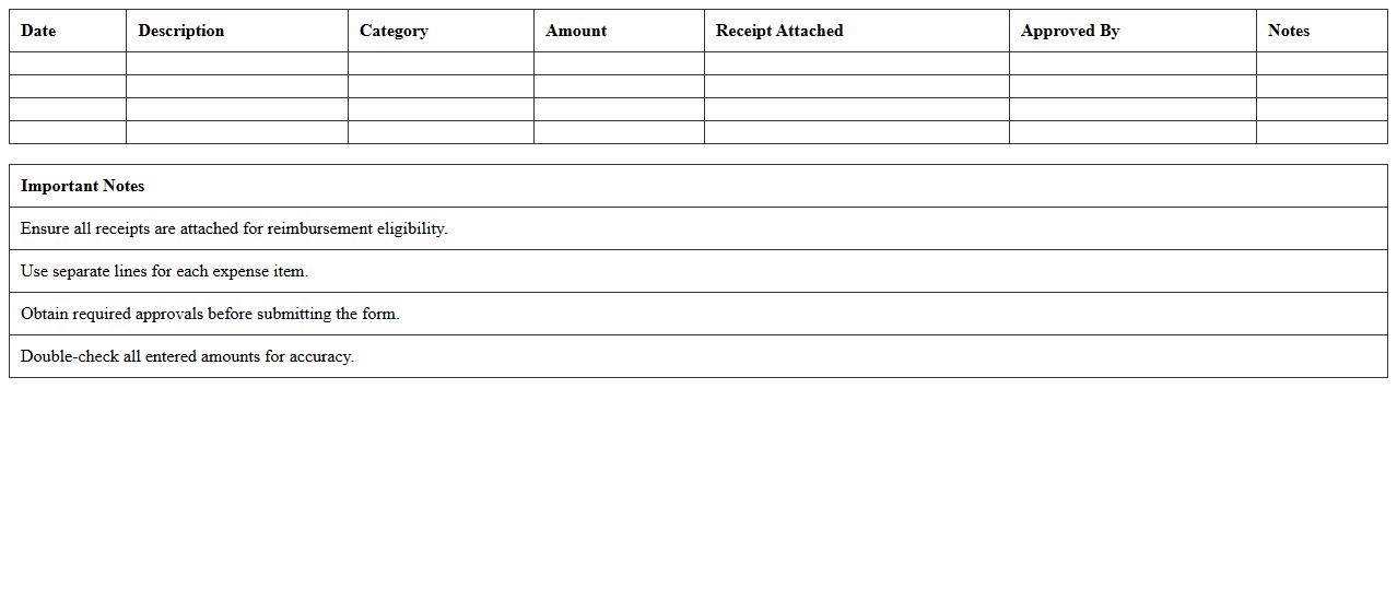 Expense Reimbursement Form Excel Template for Educators