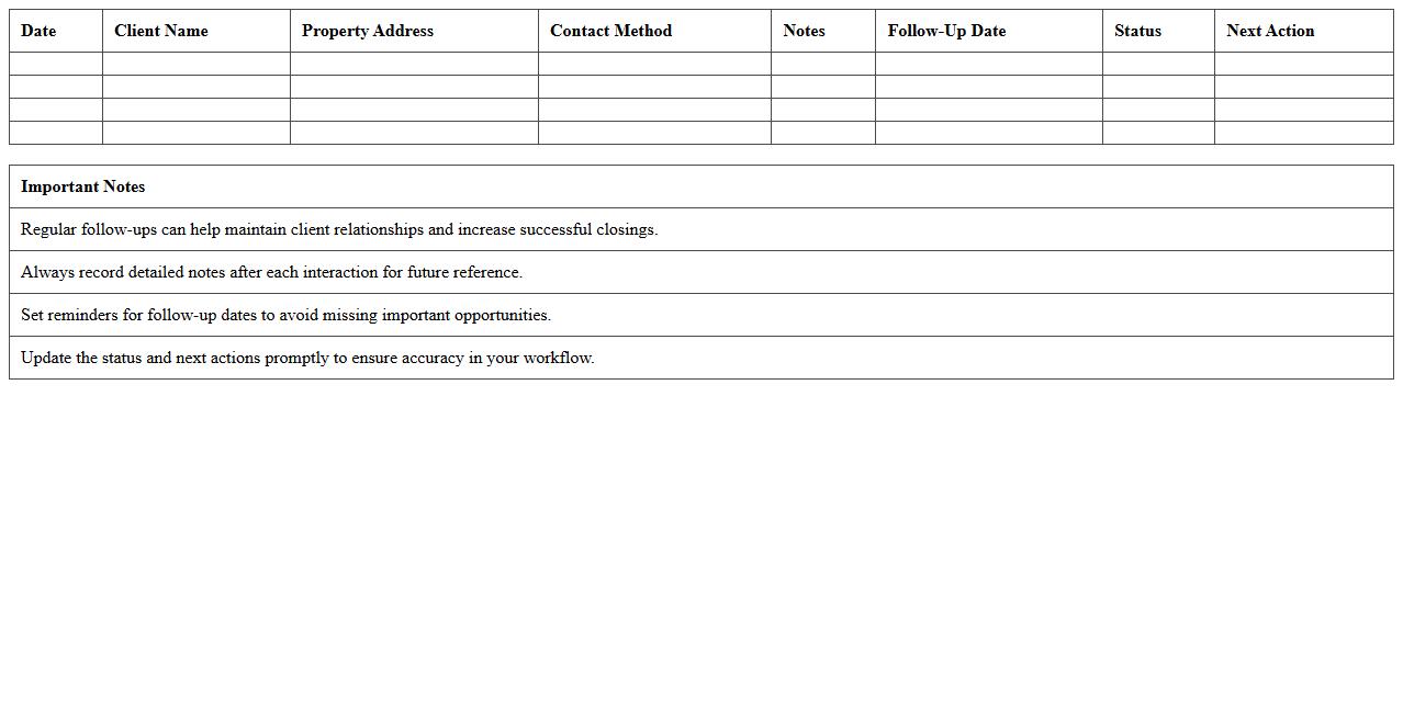Follow-Up Activity Tracker for Realtors