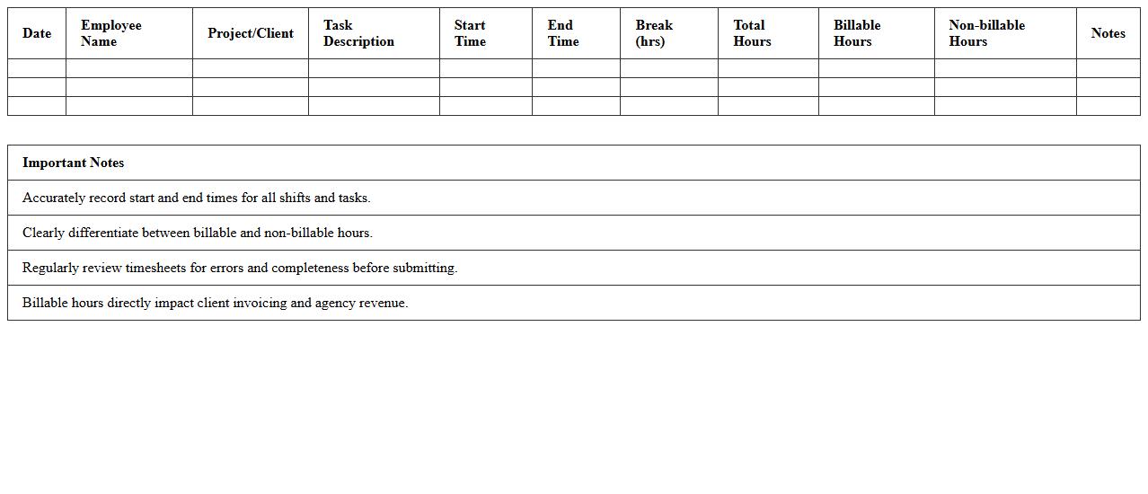 Agency Timesheet & Billable Hours Tracker