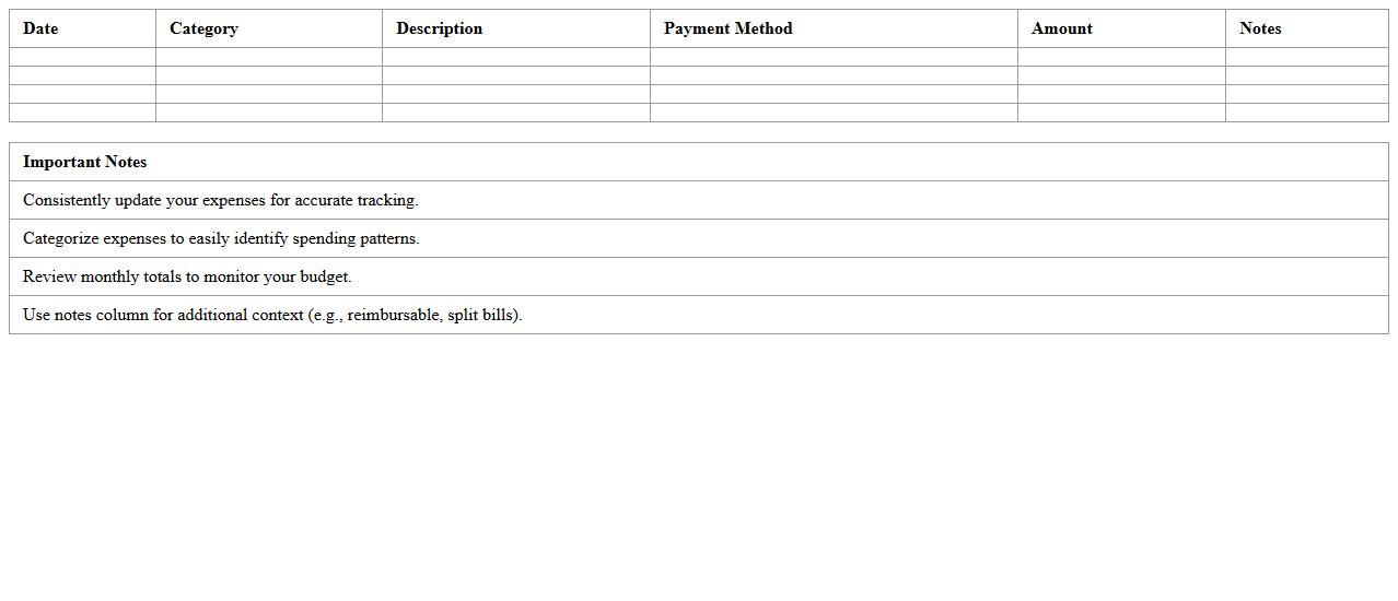 Expense Tracking Financial Template