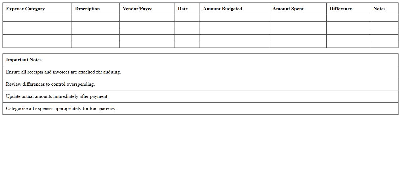 Fundraising Event Expense Report Excel Sheet