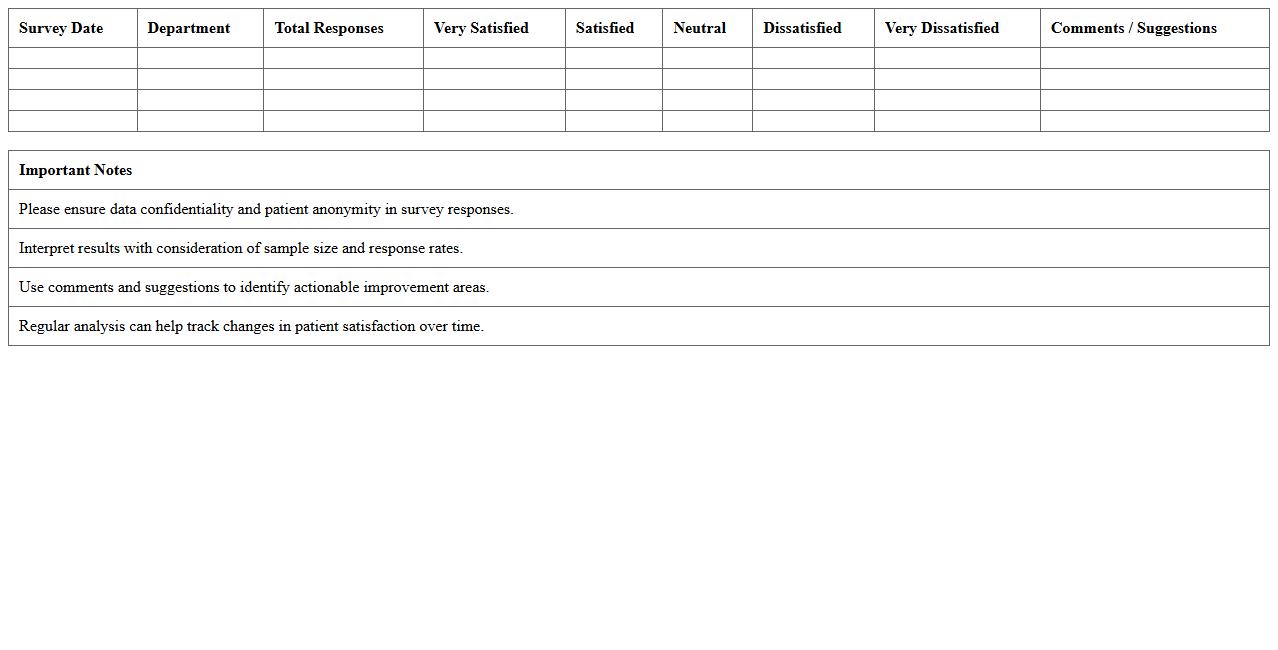 Patient Satisfaction Survey Analysis Dashboard