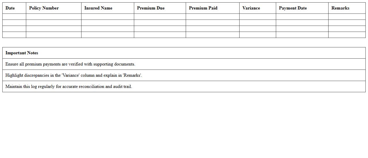 Premium Reconciliation Audit Excel File