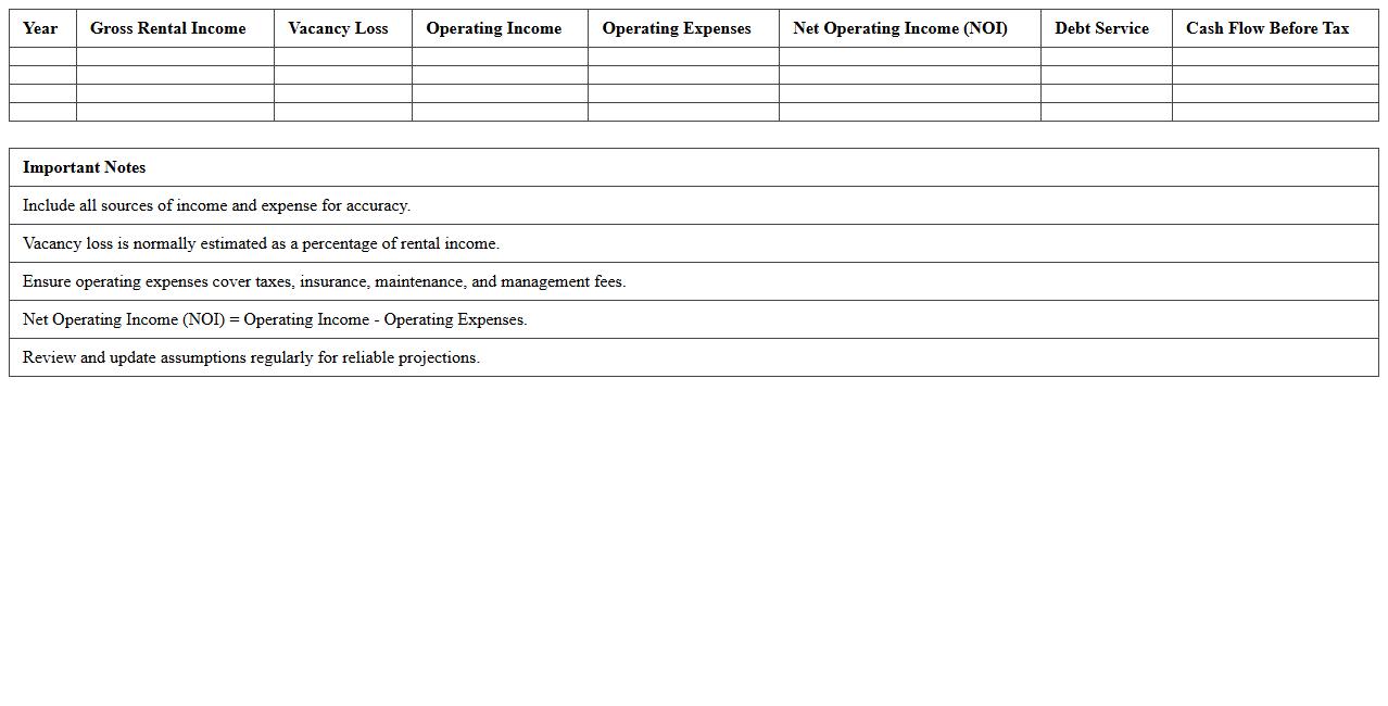 Rental Property Cash Flow Excel Model